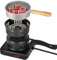 SERdeerCH Hornillo Cachimba Electrico Accesorios Premium Incluyendo Cesta de Carbón Extraíble Pinzas para Shisha Hookah, Barbacoa （Negro）