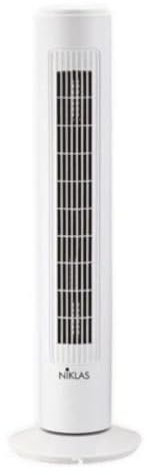 Niklas - Ventilateur sur pied 50W Air Frais - Petit Ventilateur Minuterie 3 Vitesses 35 x 22 x 59 cm