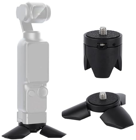 Penitue Mini Tripod for DJI OSMO Pocket 3, Multiple-Use Small Desktop Stand | Mini Tripod with 1/4'' Mounting Screw Portable Handheld Selfie Stick Film Device Accessories for Insta360 X5 X4 X3