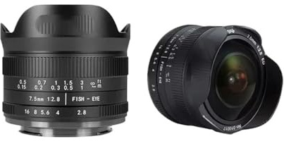 Objectif fisheye Ultra Grand-Angle 7,5 mm F2.8 II, Compatible avec Les appareils Photo Sony E, Canon EOS-M M50, Canon RF, Fuji XF et Nikon Z Micro M4/3.(Micro 4 3 Mount)