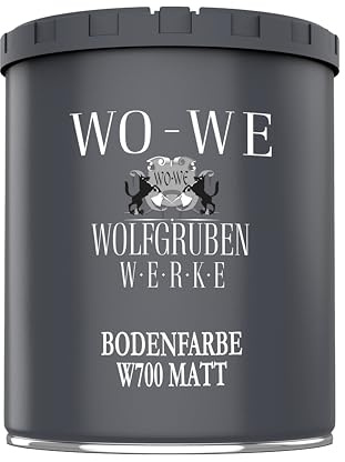 WO-WE Betonfarbe Bodenfarbe Bodenbeschichtung Anthrazit MATT RAL 7016 750ml | Ergiebig: ca. 3 m² bei 2 Anstrichen, 1K - Kein Anmischen, Abriebfest, Geruchsarm, Kellerfarbe, Fußbodenfarbe für Werkstatt