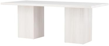 FURNLUX Esstisch, Beige, 90x200x75 cm, 68 kg, Skandinavisches Design, Montage erforderlich, Rechteckig, Montageanleitung verfügbar, MDF-Material