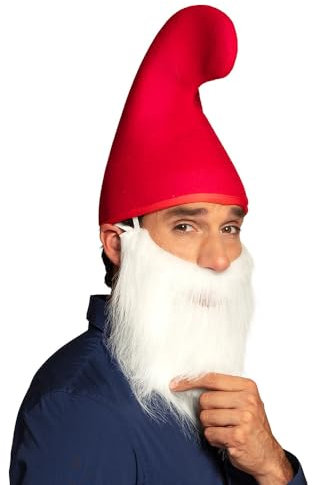 Boland 01355 - Hut Elf, rote Mütze, Kopfbedeckung, Haube, Märchen, Gnom, Zwerg, Märchen, Accessoire, Kostüm, Karneval, Mottoparty, Rot