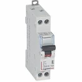 407692 Disjoncteur Unipolaire + Neutre 1a - 1p+n Courbe C - 6/10ka - à Vis - Legrand Dx3