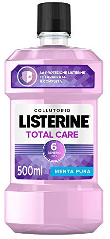 Listerine Collutorio Total Care, Menta Pura, 500 ml