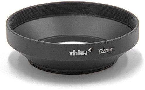 Dispositif Pare-Soleil, Anti-reflet Grand Angle Noir 52mm pour Objectif de Panasonic Lumix G-Vario 14-42 mm 3.5-5.6 Asph. OIS.