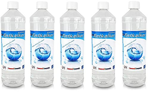 RedFOX24 Premium Flüssigentkalker - Entkalker - mit Zitrusduft - für Kaffeevollautomaten, Espressomaschinen, Wasserkocher etc. - 5 x 1 Liter Behälter