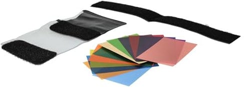 vhbw 12x Filtres de Couleur Compatible avec Canon Speedlite 600EX-RT Flash, Appareil Photo - Kit avec Fixation, Plastique