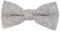DonDon Herren Fliege 12 x 6 cm Fischgrät-Muster gebunden und stufenlos justierbar aus Baumwolle im Tweed Style hellgrau