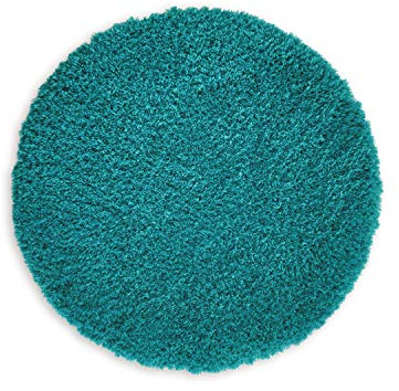 Tappetino da bagno rotondo Individualmente combinabile con un set • Tappetino da bagno per doccia ⛓ Antiscivolo e lavabile • Tappetino da bagno • Tappetino da bagno verde petrolio • ca 71 cm rotondo