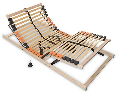 Betten-ABC Medifix 7-Zonen-Lattenrost, Härtegradverstellung, 28 Leisten, Belastbar bis 150 kg, Für alle Matratzen, Made in Germany, Ausführung: Motor, Größe: 100 x 200 cm