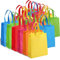 BOENFU 30 Pcs Party Bags with Handles Non-Woven Gift Tote Bags Toy Goody Sweet Gift Bags for Kids' Birthday, Halloween, Christmas, Thanks Giving Days, Wedding Party Supplies (Colourful)