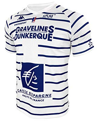 BCM Gravelines Dunkerque Unisex Kinder Gravelines-dunkerque Heimtrikot 2019-2020 Basketball Trikot, weiß, FR : XXS (Taille Fabricant : 6 ans)