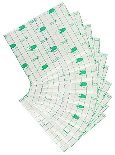 Klebeband, wasserfest, transparent, klebender Wundverband, Fixierverband, Pflaster, dehnbar, Tattoo-Nachsorge-Verband, 50 Stück (10 x 12 cm)