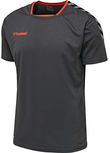 hummel Jungen Trikot Hmlauthentic Kids Poly Jersey S/Asphalt, 116, 204920-1525-116