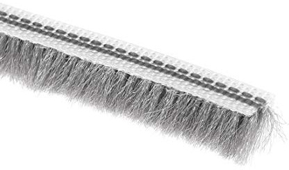sourcing map Brush Weather Stripping, 15M/49.2Ft Card-Slot Seal Strip Pile Weatherstrip Door Sweep Brush for Door Window, 5x7mm/WxH