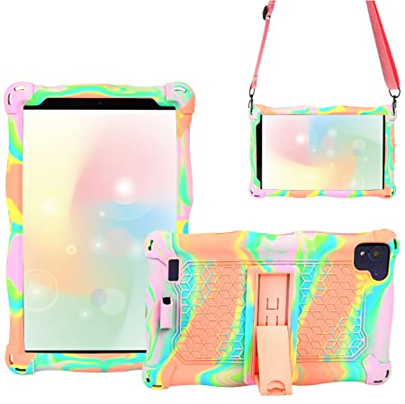 AKNICI Funda Antichoque para TECLAST P85 P80/AOYODKG H8 H6/Samsung Galaxy Tab A7 Lite de 8,7/Tab A 8.0 2019 T290 T295 T297/VANKYO MatrixPad S8/DUODUOGO E8+/Haehne 8, Correa de Hombro - Rose Pink