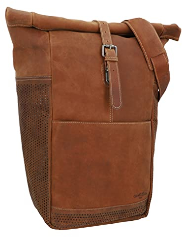 Gusti Gepäckträgertasche Leder - Miquel I. für Gepäckträger Fahrradtasche Hinterradtasche Fahrrad Tasche Umhängetasche 16L Damen Herren Braun Leder