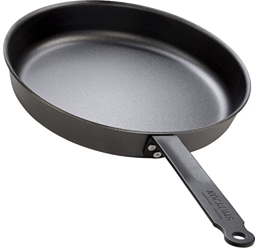 Sartén de 24 cm – hierro forjado – Fabricado en Suecia – Para exterior – Interior – Sartén apta para todo tipo de inducción, gas, eléctrica, vitrocerámica y horno.