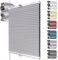 HOMEDEMO Wabenplissee Plissee ohne Bohren Klemmfix Verdunklung Thermo Zweifarbig RauchGrau 90 x 130cm(BxH) Faltrollo 100% Blickdicht,Sonnenschutz & Schallschutz Plisseerollo für Fenster & Tür
