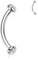 G23 Titan Augenbrauen-Piercingschmuck Gebogene Augenbraue Barbell Augenbrauenringe 16G Bauchnabelring Scheibe Opal Augenbrauenstäbe Nabelringe Rook Daith Ohrringe Lippenring Augenbrauenpiercings 10mm