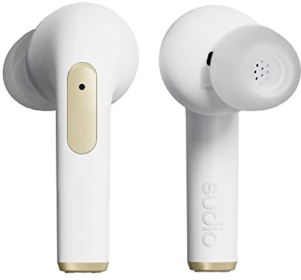 Sudio N2 Pro True Wireless Bluetooth In-Ear-Ohrhörer mit ANC - Multipoint-Verbindung, IPX4 wasserdicht, USB-C und kabelloses Laden, Mikrofon, 30h Spielzeit mit Ladehülle (Snow White)