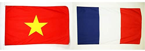 AZ FLAG Drapeau Vietnam 90x60cm - Drapeau vietnamien 60 x 90 cm - Drapeaux & Drapeau France 90x60cm - Drapeau français 60 x 90 cm - Drapeaux