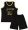 Huniam Jungen 2er-Set Basketball Trainings Ärmellos Trikot und Hose, Basketball Kleidung Kinder, Jungs Jersey (Schwarz, 7-8 Jahre)