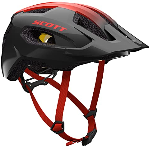 SCOTT Supra Plus MIPS MTB Fahrrad Helm Dark grau/rot 2025: Größe: S/M (52-57cm)