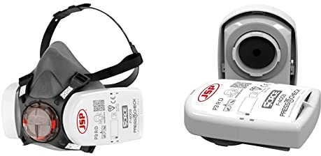 JSP Masque Force®8 M avec cartouches PressToCheck™ P3 (BHT0A3-0L5-N00) & Paire de cartouches PressToCheck™ P3 (BMN990-001-700)