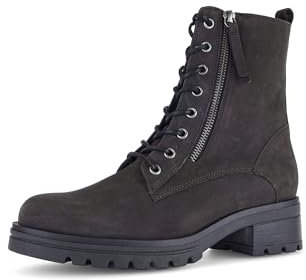 Gabor Damen Combat Boots, Frauen Stiefeletten,Wechselfußbett,Moderate Mehrweite (G),Winterstiefel,Winterschuhe,Pepper (Flausch),39 EU / 6 UK