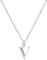 Kraven S925 Silver Initial Necklace Charm Necklace, Dainty Cubic Zirconia Letter Dainty Necklaces Jewelry Birthday Gifts for Women Girls (V)