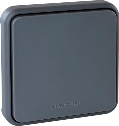 EUR'OHM Bouton poussoir compos OXXO IP55 gris - Interrupteur et prise