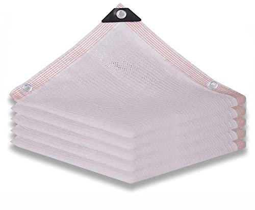 JKIOOW Garten Schattiernetz 5 * 6M Weiss Schattierungsnetz mit Ösen 50% Schattierwirkung Gewächshaus Schatten Netz for Gartenpavillon (Size : 4 * 5m)