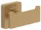 Villeroy & Boch Elements - Striking Doppel-Handtuchhaken, Handtuchhalter für Wandmontage, Wandhaken aus Messing, Zubehör Bad, Badhaken eckig, 80 x 44 x 45 mm, Brushed Gold