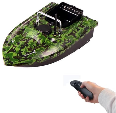 Chynalys 500m Ferngesteuert Köderboot Dual Motor Fish Finder 2KG Köder Boot Angeln Ferngesteuertes Futterboot mit Nachtlichtblinker, Futterboot mit Köderboot für Seen Angelbegeisterte