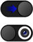 JiSiTeCai Webcam-Abdeckung aus Metall, 4 Stück, schwarz, 0,1 cm Kamera-Abdeckung für Laptop, MacBook Pro/Air, iMac, iPad, Tablet, iPhone 8/7/6 Plus, Web-Kamera-Blocker, schützt Ihre Privatsphäre, 4