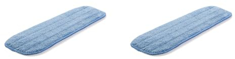 E-Cloth Mini Deep Clean Mop Head, Microfibre Mop Head Replacement for Floor Cleaning, Great for Hardwood, Laminate, Tile and Stone Flooring, Washable and Reusable, Blue (Pack of 2)