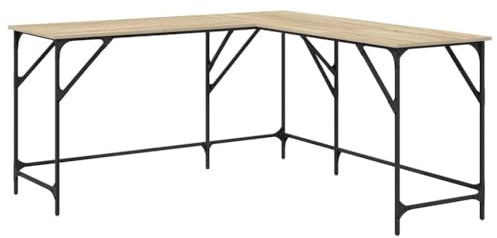 vidaXL Schreibtisch Sonoma-Eiche 149x149x75 cm Holzwerkstoff