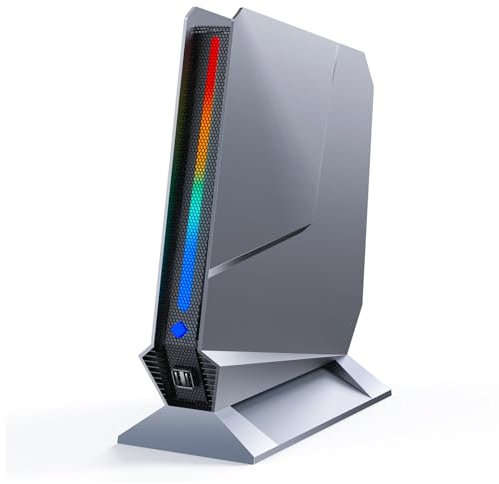UDKED Mini PC i7-8750H (up to 4.1GHz) GTX1050 Mini Gaming PC 16GB RAM DDR4 960GB NVMe PCIe 3.0 SSD,RGB Lights,2x HDMI,4×USB3.0,WiFi 5, BT5.2,Type-C,RJ45