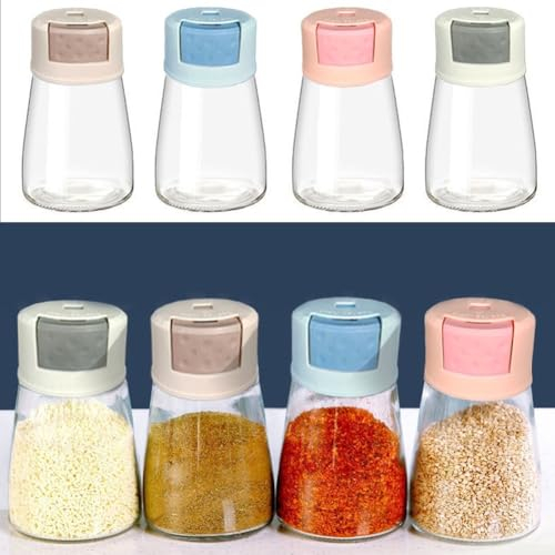 Elegante salero azul/rosa/beige/verde, 0 botella de condimento de medición de 5 g (azul)