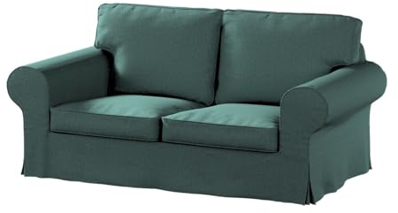 dekoria Ersatz für Bezug für Ektorp 2-Sitzer Schlafsofa NEUES Modell Sofahusse passend für Modell Ektorp türkis