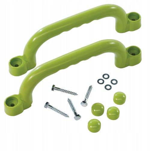 GigiToys® Satz Kunststoffgriffe x2 | 240x75 mm | Haltegriffe für Klettergerüste Rutschfeste | Spielaccessoires für Kinder Spielplatz | für das Klettern | Griffe aus Kunststoff für das Baumhaus Limone