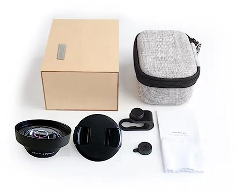 Tlilyy Professionelles Objektiv, Schwarzes Objektiv, Handy-Objektiv, Makro 80–100 Mm, Handy-Makroobjektiv, Insekten, Blumen, Schmuck, Fernaufnahmefilter, 52 mm