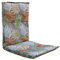 Spetebo Universal Niedriglehner Polster Auflage 100 x 50 cm - Palmenblätter - Gartenstuhl Niederlehner Kissen mit grafischem Muster- Sitzkissen Stuhlauflage mit Bändern