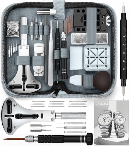 Uhrenwerkzeug Uhrmacherwerkzeug Uhr Reparatur Set: LOSGATOS 149-tlg Uhren Reparaturset zum Uhren Batteriewechsel Uhrenarmband Werkzeug mit Uhrenarmband Entferner