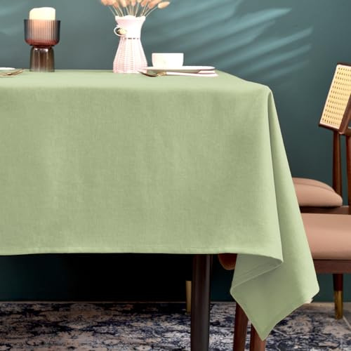 BALCONY & FALCON Nappe rectangulaire aspect lin - Protection anti-taches - Facile d'entretien - Rectangulaire - Pour l'intérieur, l'extérieur, le jardin, les restaurants et la décoration - Vert sauge