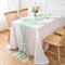 CHUQING Tischläufer Eukalyptus Grün Tischdeko Hellgrün Organza Tischläufer Chiffon Grün Hochzeit Table Runner 70 x 300 cm