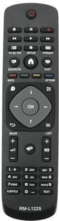 VINABTY RM-L1225 Telecomando di Ricambio applicabile per Philips TV 24PHH4000/88 24PHH4109/88 32PHH4100/88 32PHH4319/88 2PFK4109/12 32PFK5300/12 42PFK6559/12 32PFK4100 32PFT4132