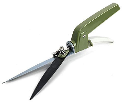 XAoSCd Grasschere Mit 180-Grad-Drehung Und Schwenkfunktion, Teflon-Behandlung, Rost- Und Verschleißfest, Heckenschere Für Rasen Und Garten, 13 Zoll,